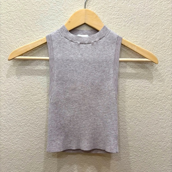 Wilfred Ribbed Tank Top in Light Gray - Picture 1 of 6